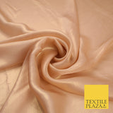 36 COLOURS - Fine Silky Metallic Foil Shimmer Satin Georgette Dress Fabric Drape