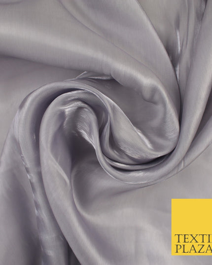 8 COLOURS Soft Glazed Shimmer Sheer Woven Polyester Satin Organza Feel Fabric