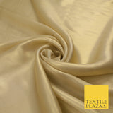 36 COLOURS - Fine Silky Metallic Foil Shimmer Satin Georgette Dress Fabric Drape