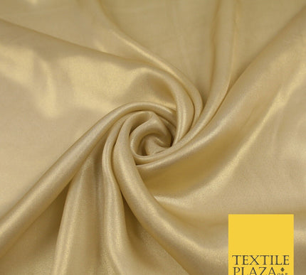 36 COLOURS - Fine Silky Metallic Foil Shimmer Satin Georgette Dress Fabric Drape