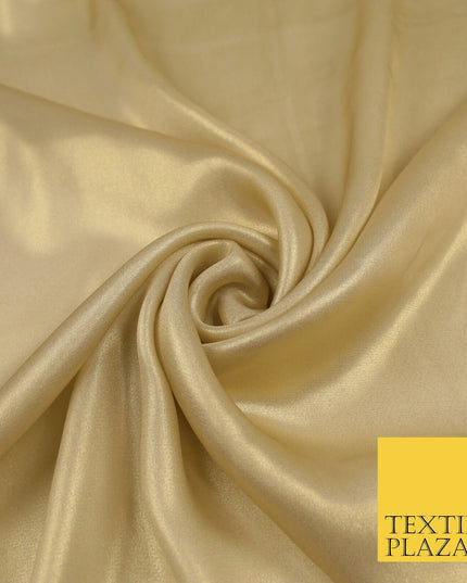 36 COLOURS - Fine Silky Metallic Foil Shimmer Satin Georgette Dress Fabric Drape