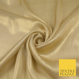 36 COLOURS - Fine Silky Metallic Foil Shimmer Satin Georgette Dress Fabric Drape