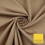 OVER 20 COLOURS - Plain Soft LINEN LOOK 100% Polyester Fabric Dress Craft 54"