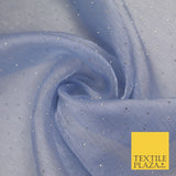 13 COLOURS Premium Dew Drop Crush Organza Bridal Wedding Dance Dress Fabric 57"