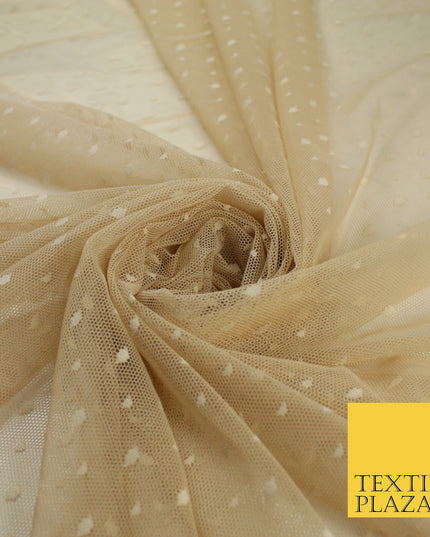 5 COL 4-Way Stretch 5mm Spot Polka Dot Dobby Mesh Net Tulle Dress Fabric60" Wide