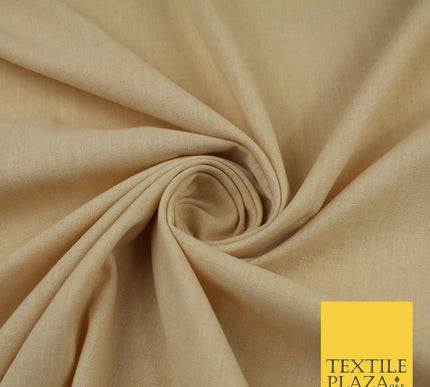 OVER 20 COLOURS - Plain Soft LINEN LOOK 100% Polyester Fabric Dress Craft 54"