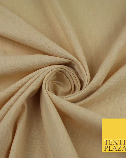 OVER 20 COLOURS - Plain Soft LINEN LOOK 100% Polyester Fabric Dress Craft 54"