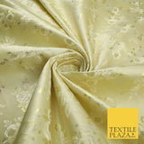 Double Flower Bouquet Design Chinese Brocade Satin Embroidered Dress Fabric 44"
