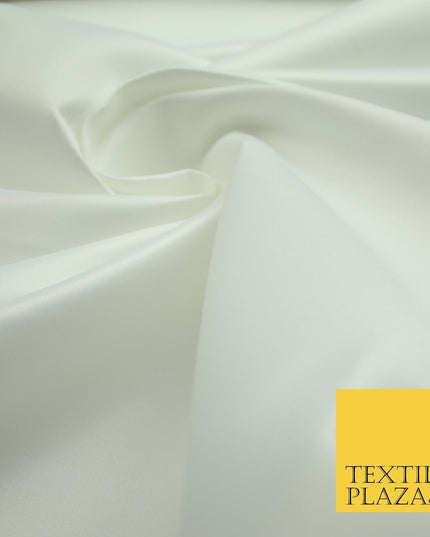 46 COLOURS Premium Plain Smooth Heavy Matt Duchess Bridal Satin Fabric Dress 60"