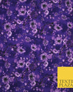 Small Purple Violet Lilac Lavender Floral 2602 / 1 Metre