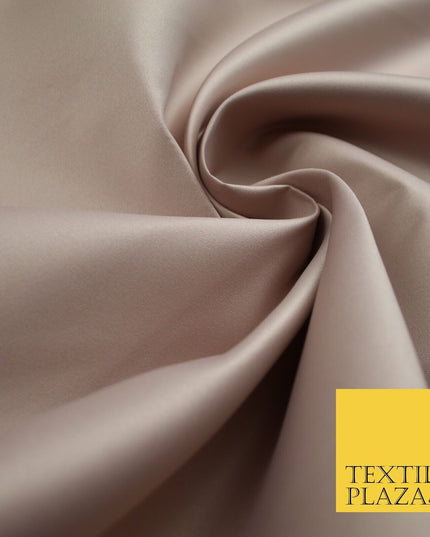 46 COLOURS Premium Plain Smooth Heavy Matt Duchess Bridal Satin Fabric Dress 60"