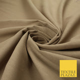 OVER 20 COLOURS - Plain Soft LINEN LOOK 100% Polyester Fabric Dress Craft 54"