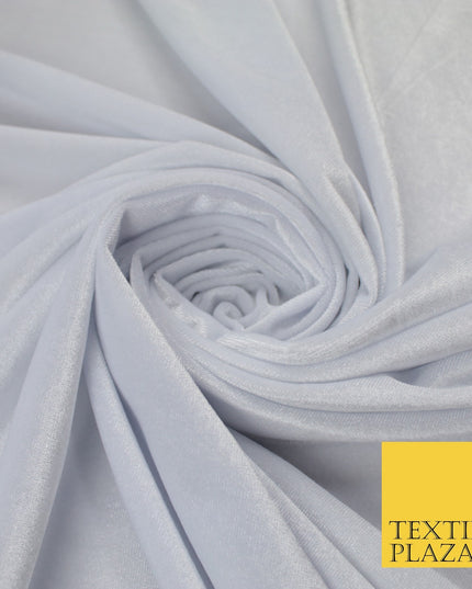 17 COLOURS LUXURY Plush Plain Stretch Velvet Velour Fabric Material Craft 58" D