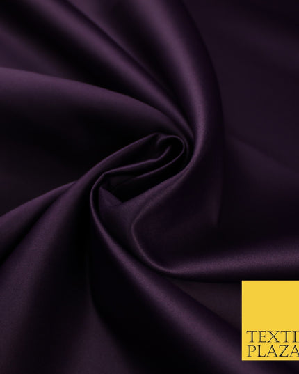 46 COLOURS Premium Plain Smooth Heavy Matt Duchess Bridal Satin Fabric Dress 60"