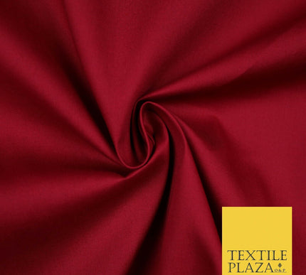 PREMIUM POPLIN 100% PURE COTTON SOLID PLAIN DYED FABRIC DRESS CRAFT MATERIAL 59"