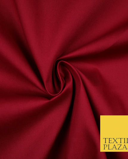 PREMIUM POPLIN 100% PURE COTTON SOLID PLAIN DYED FABRIC DRESS CRAFT MATERIAL 59"