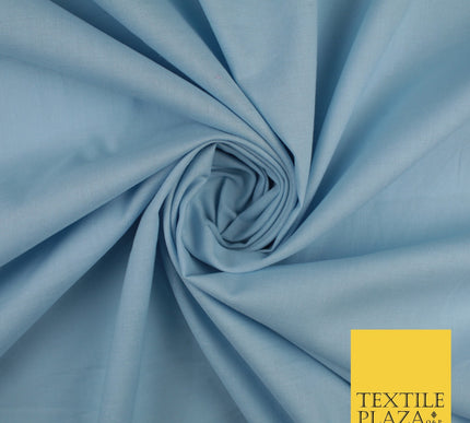 30 COLOURS - Plain Smooth Cotton Square Soft Fabric Dress Material Decor 56"