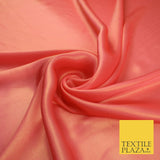 36 COLOURS - Fine Silky Metallic Foil Shimmer Satin Georgette Dress Fabric Drape