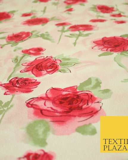 Mix Floral Animal Abstract Printed Fine Crepe Polyester Summer Dress Fabric 58"