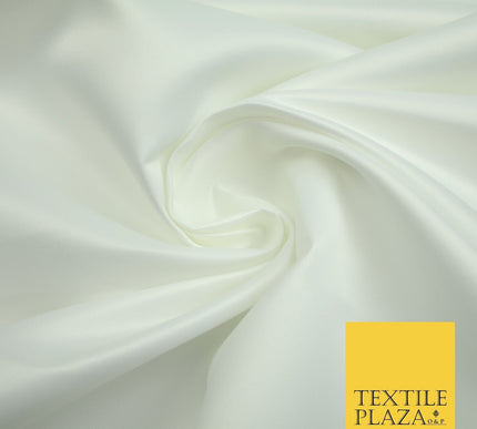 46 COLOURS Premium Plain Smooth Heavy Matt Duchess Bridal Satin Fabric Dress 60"