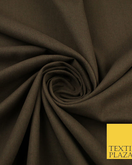 OVER 20 COLOURS - Plain Soft LINEN LOOK 100% Polyester Fabric Dress Craft 54"