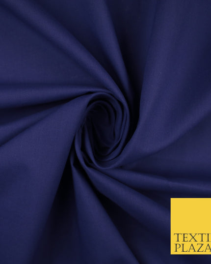 30 COLOURS - Plain Smooth Cotton Square Soft Fabric Dress Material Decor 56"