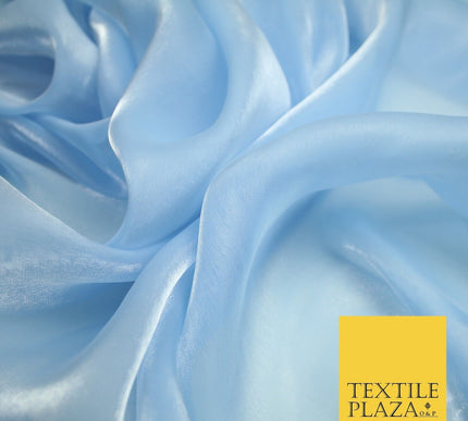 22 COLOURS - Soft Crystal Organza Shimmer Sheer Voile Draping Veil Dress Fabric