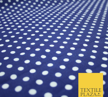 5mm Small Polka Dot Spot Printed Crepe Spotted Dotted Polyester Dress Fabric 58"