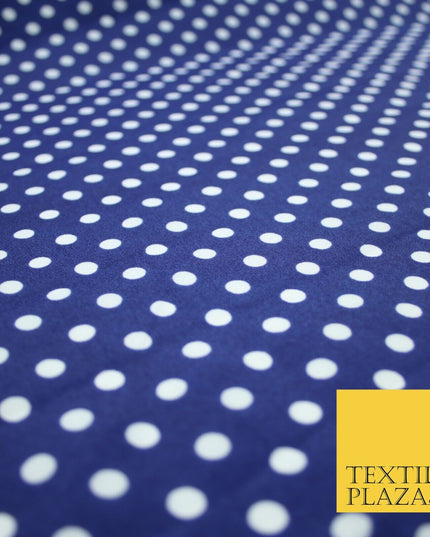 5mm Small Polka Dot Spot Printed Crepe Spotted Dotted Polyester Dress Fabric 58"