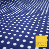 5mm Small Polka Dot Spot Printed Crepe Spotted Dotted Polyester Dress Fabric 58"