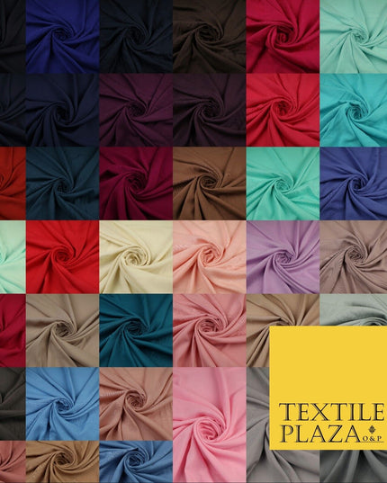 42 COLS Luxury Soft Plain Non-Stretch Spun Rayon Viscose Fabric Dress Drapes 52"