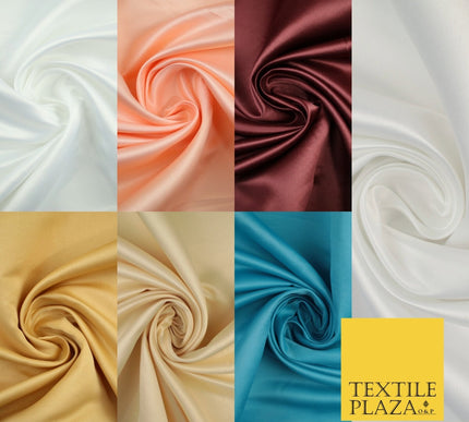 Plain Smooth Matt Duchess Satin Fabric Material Bridal Wedding Dress 58"