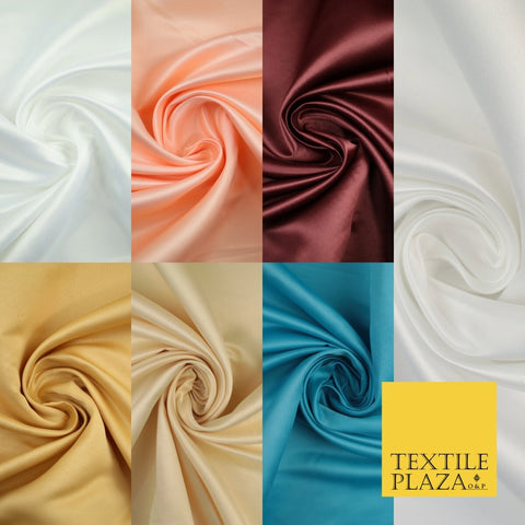Plain Smooth Matt Duchess Satin Fabric Material Bridal Wedding Dress 58"