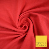 5 COLOURS - Plain Sweatshirt Stretch Fabric Knit Dress Top Material Brushed Back