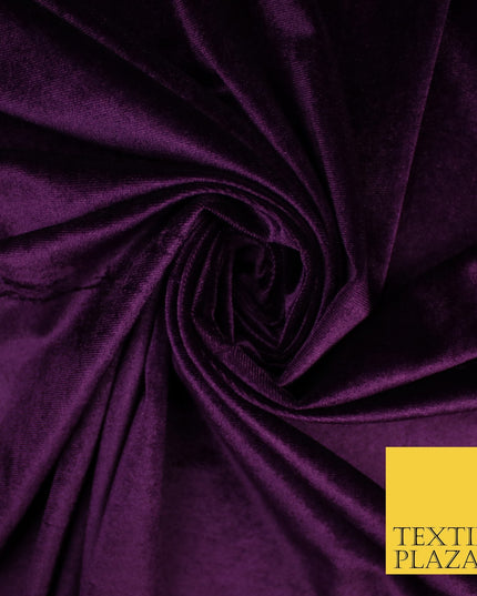 17 COLOURS LUXURY Plush Plain Stretch Velvet Velour Fabric Material Craft 58" D