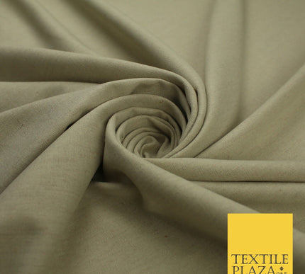 OVER 20 COLOURS - Plain Soft LINEN LOOK 100% Polyester Fabric Dress Craft 54"