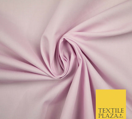 PREMIUM POPLIN 100% PURE COTTON SOLID PLAIN DYED FABRIC DRESS CRAFT MATERIAL 59"