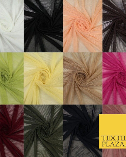 12 COLOURS Soft Power Mesh 4 Way Stretch Net Dress Dance Lingerie Fabric 58"