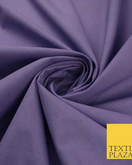 30 COLOURS - Plain Smooth Cotton Square Soft Fabric Dress Material Decor 56"