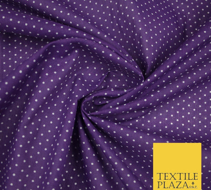 Spotted Polka PIN DOT Printed Poly Cotton Fabric Polycotton Dress Mask 6 COLOURS