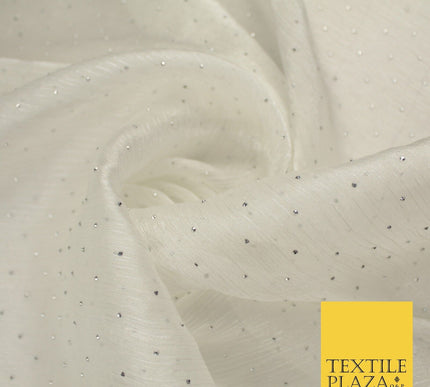 13 COLOURS Premium Dew Drop Crush Organza Bridal Wedding Dance Dress Fabric 57"