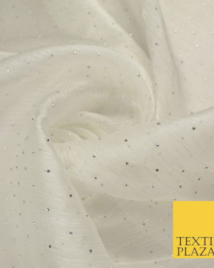 13 COLOURS Premium Dew Drop Crush Organza Bridal Wedding Dance Dress Fabric 57"