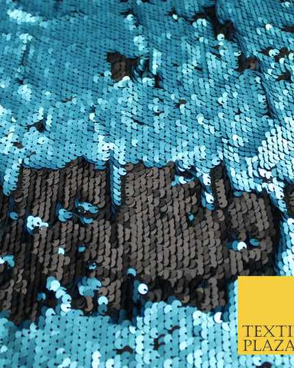 3 COLOURS Reversible Soft MATT MERMAID SEQUIN Fabric 2 Colour Way Changing Lycra