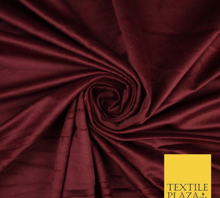 17 COLOURS - LUXURY Plush Plain Stretch Velvet Velour Fabric Material Craft 59"