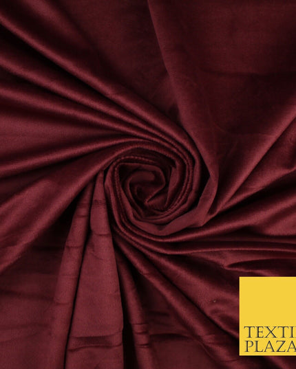 17 COLOURS - LUXURY Plush Plain Stretch Velvet Velour Fabric Material Craft 59"