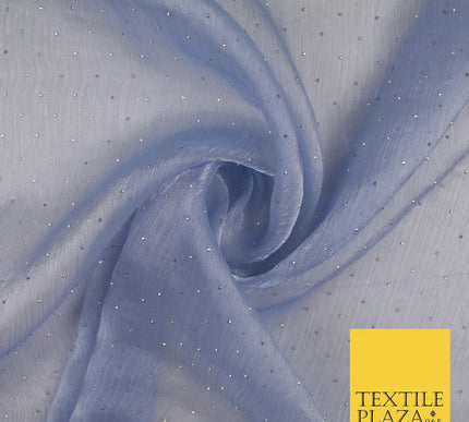 13 COLOURS Premium Dew Drop Crush Organza Bridal Wedding Dance Dress Fabric 57"
