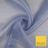 13 COLOURS Premium Dew Drop Crush Organza Bridal Wedding Dance Dress Fabric 57"