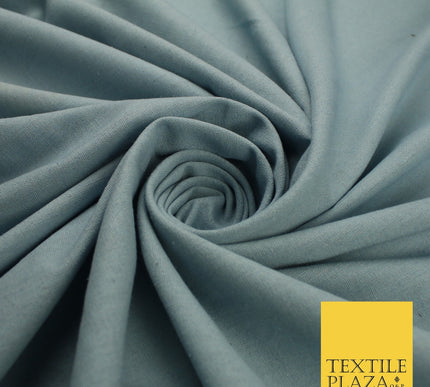 OVER 20 COLOURS - Plain Soft LINEN LOOK 100% Polyester Fabric Dress Craft 54"