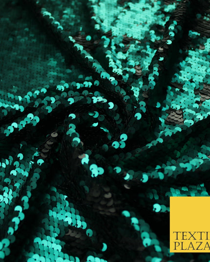 3 COLOURS Reversible Soft MATT MERMAID SEQUIN Fabric 2 Colour Way Changing Lycra