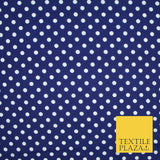 5mm Small Polka Dot Spot Printed Crepe Spotted Dotted Polyester Dress Fabric 58"